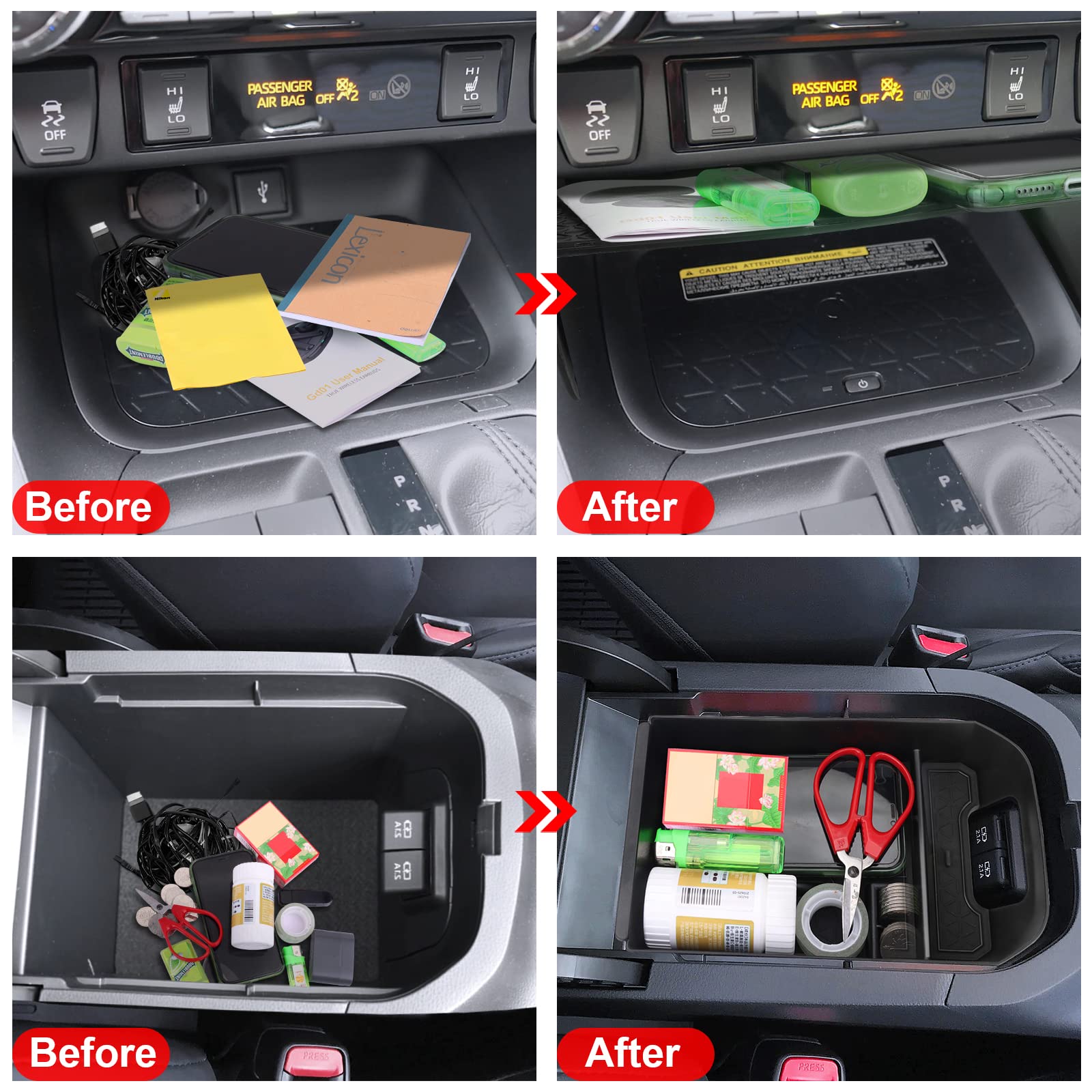 DIAMOOKY RAV4 compatible insert supports quick gear access with organized storage