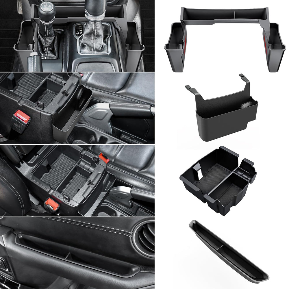 DIAMOOKY gear shift side tray for Wrangler JL keeps essentials organized on the go