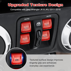 Diamooky Jeep Wrangler JK center console detail shows precise 1:1 fit and upgraded look.
