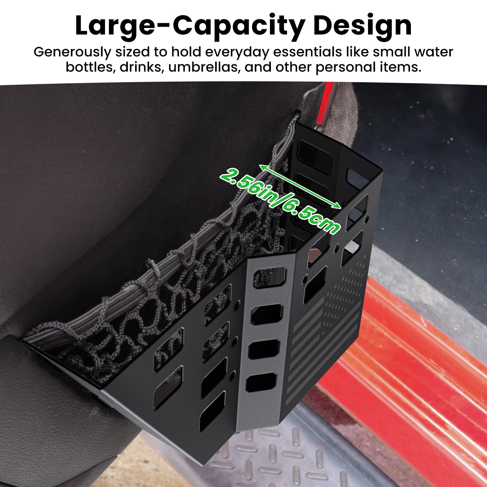 DIAMOOKY metal front door pocket panel – side mount for durable door organization