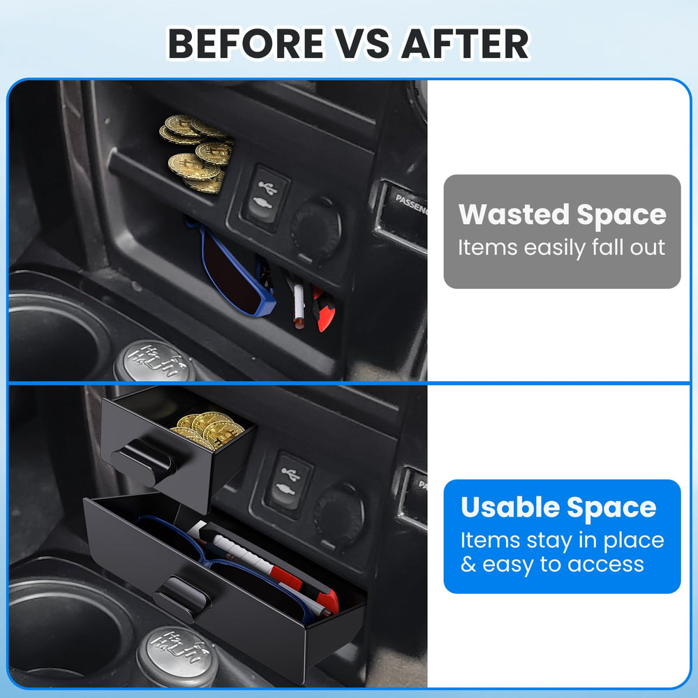 DIAMOOKY two-piece set installed under dash keeps keys accessible.