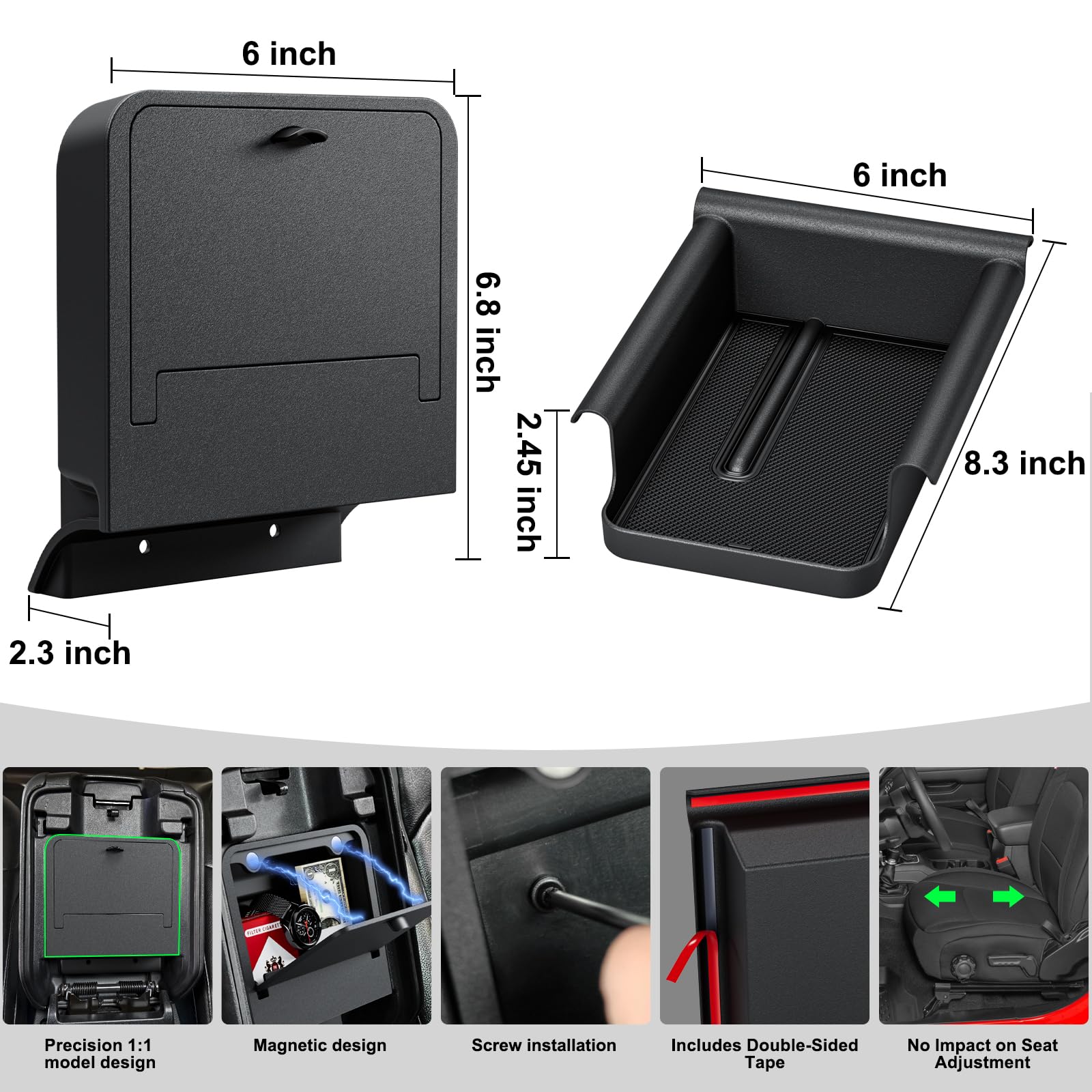 DIAMOOKY organized under-seat storage for tools and cables