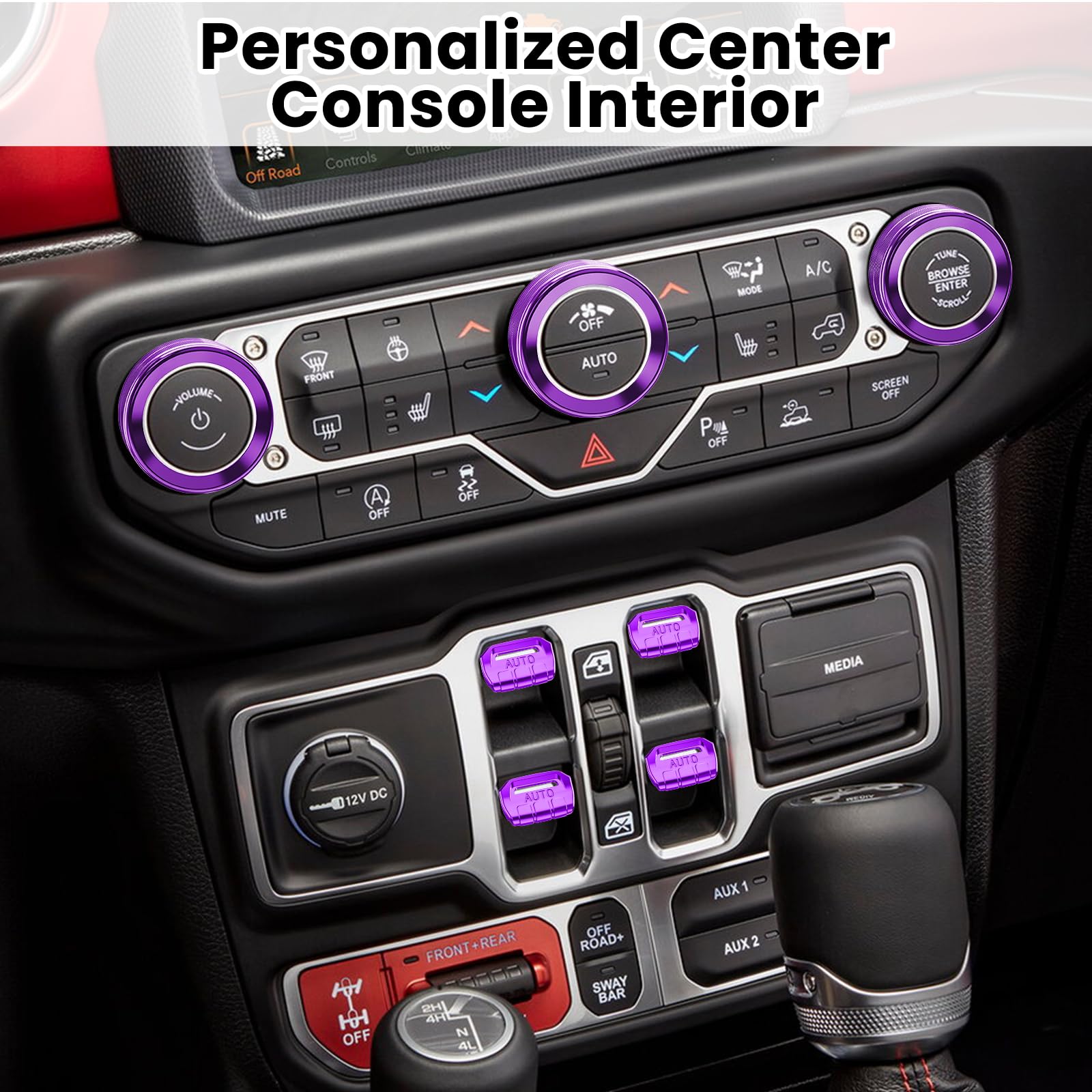 DIAMOOKY Wrangler AC knob-type purple provides precise fit for knob controls.