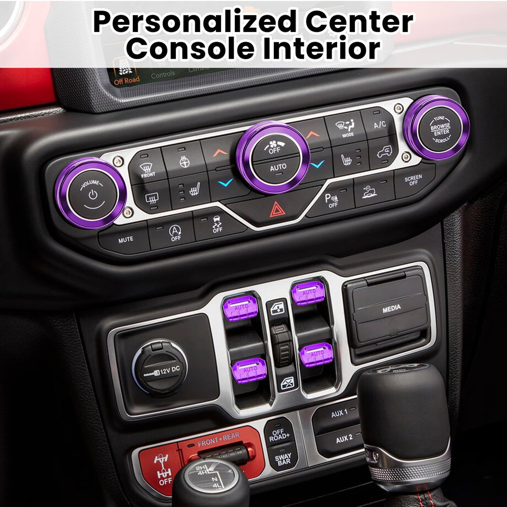DIAMOOKY Wrangler AC knob-type purple provides precise fit for knob controls.