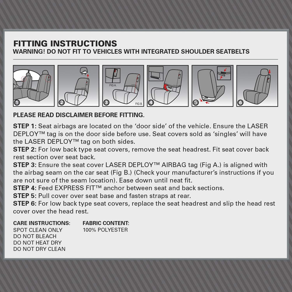 Dickies Trader seat cover easy installation for quick setup
