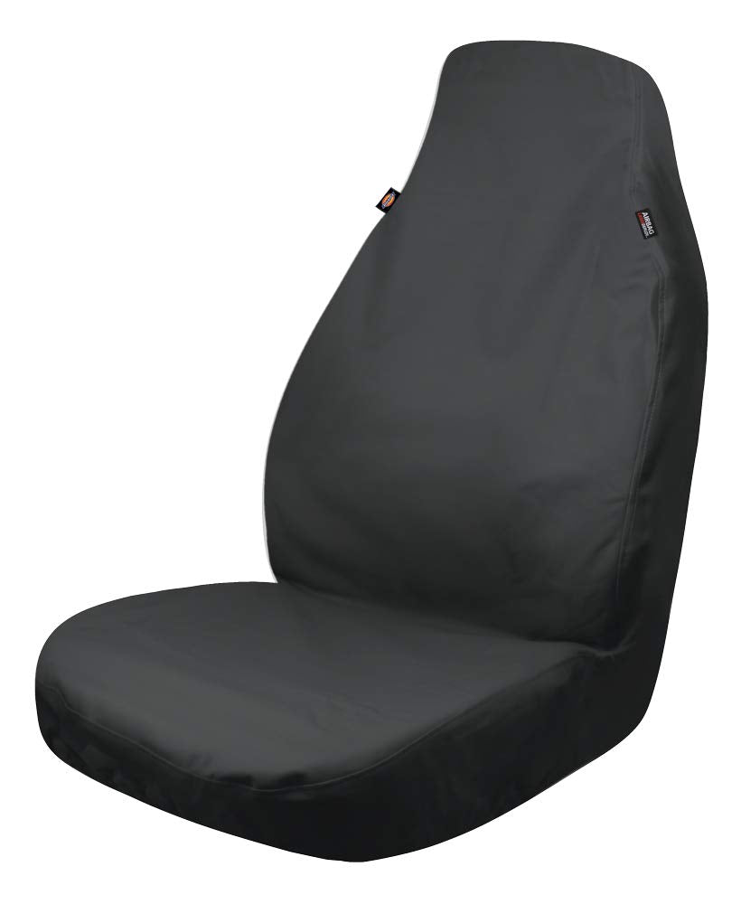 Dickies Trader seat cover front view showing durable fabric and water-resistant protection