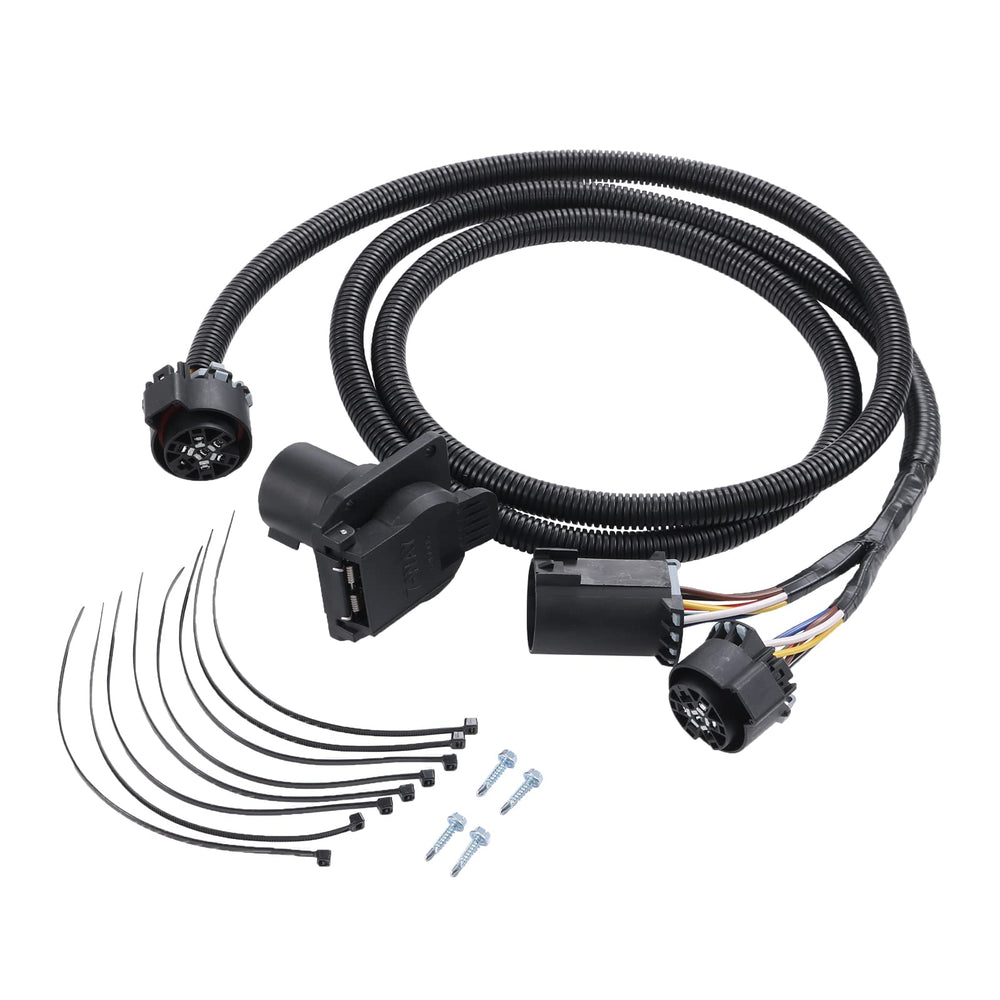 DICMIC 7-pin trailer wiring extension shown at the vehicle side for extended lighting connections.