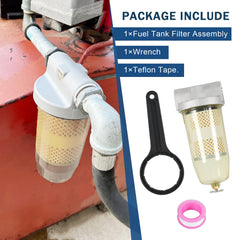 DICMIC hyaline bowl with drain valve for clear fuel monitoring.
