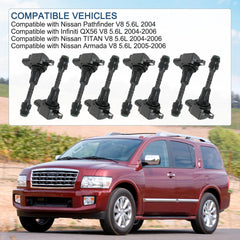 Dicmic coil pack compatible with Infiniti QX56 Armada and Titan for smooth ignition