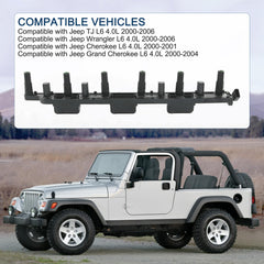 DICMIC ignition coil pack side view highlights sturdy construction for Jeep.