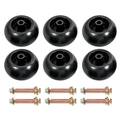 DICMIC deck wheel kit front view improves deck stability during mowing.
