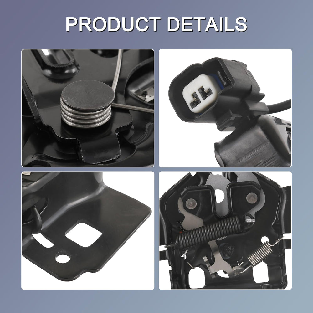 Lock housing and cable detail for DICMIC bonnet latch compatible with F-150