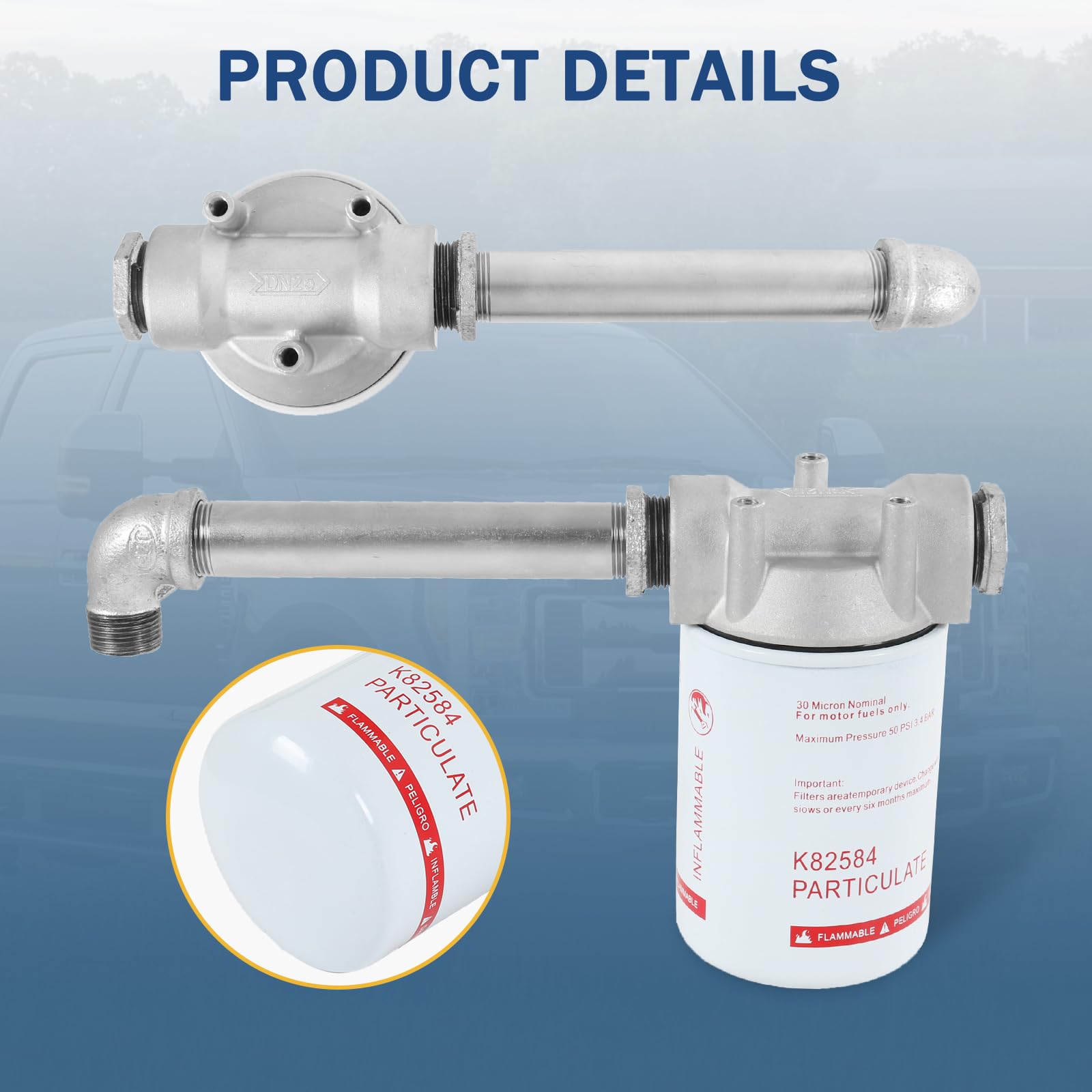 DICMIC pipe extension supports versatile hookups and reach.