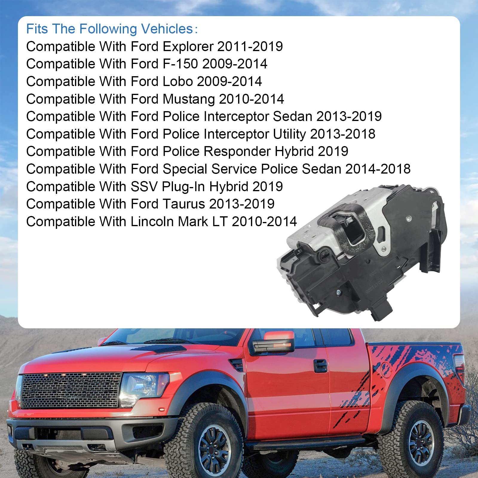 DICMIC rear right door lock actuator compatible with Ford F-150 improves door security