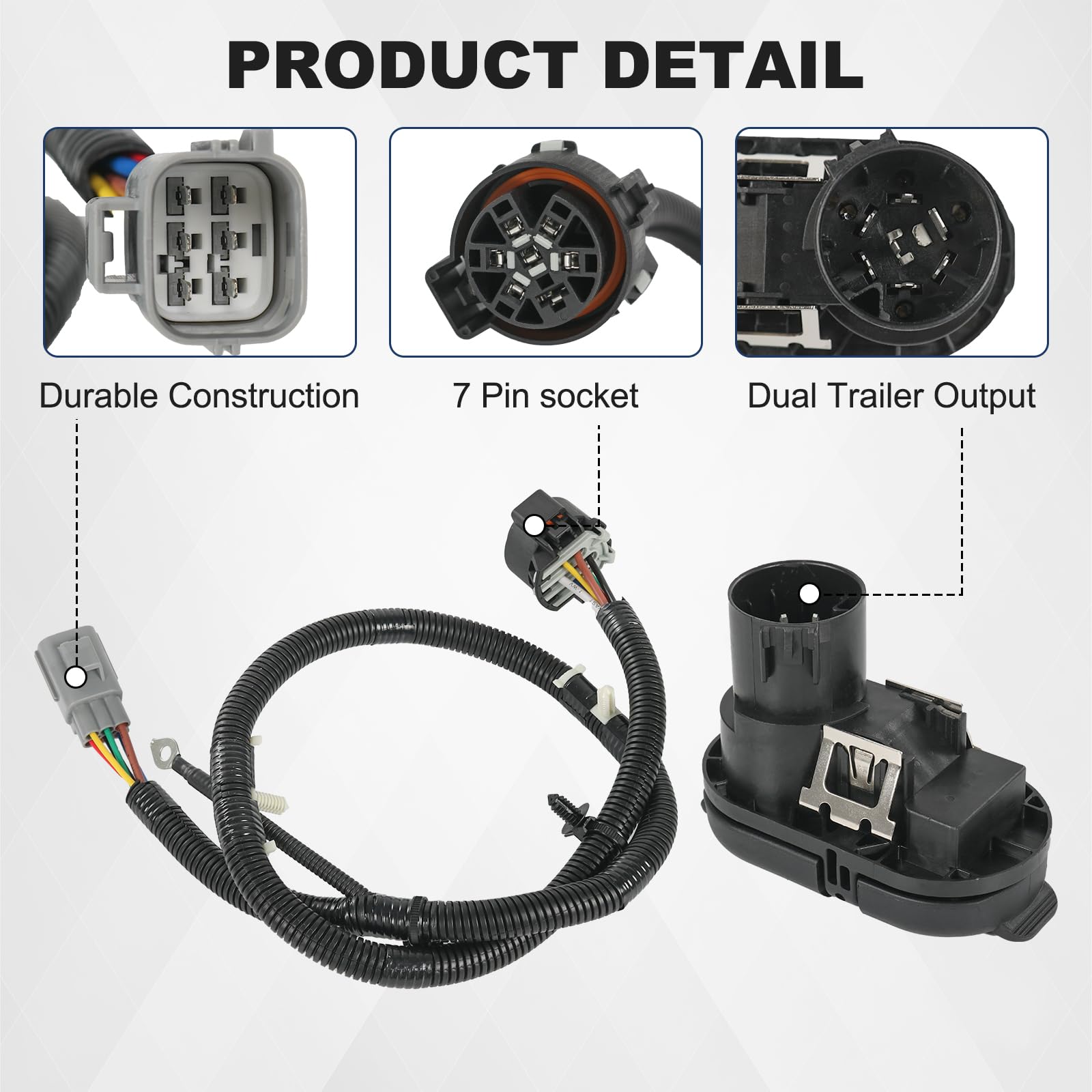 DICMIC trailer light and signal connection supports safe towing.