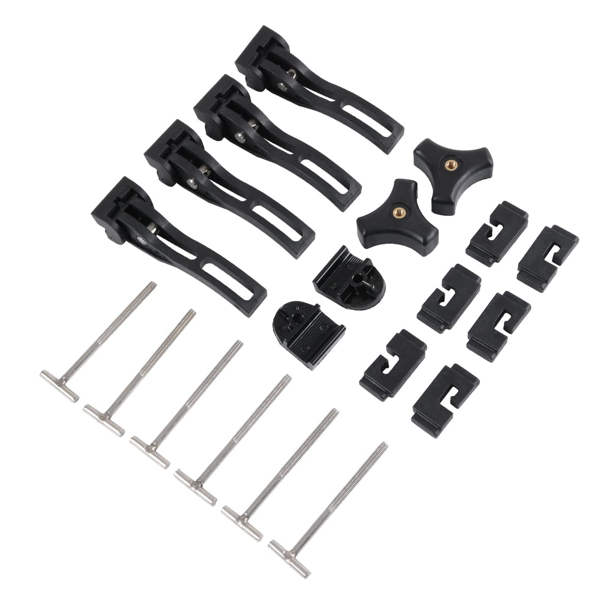 DICMIC front clamps for tonneau replacement secure mounting on quad-fold trucks.