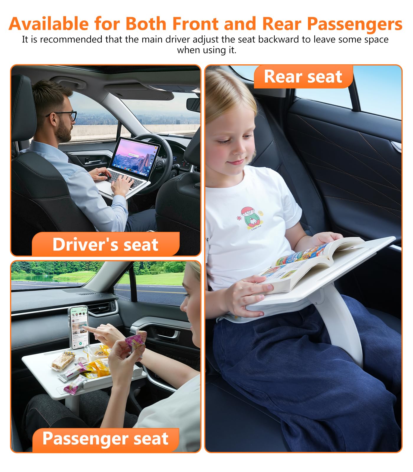 DICMKY car desk components detached for compact storage and easy travel