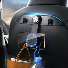 DICMKY Tesla seat hooks front view keeps purses organized and within reach.