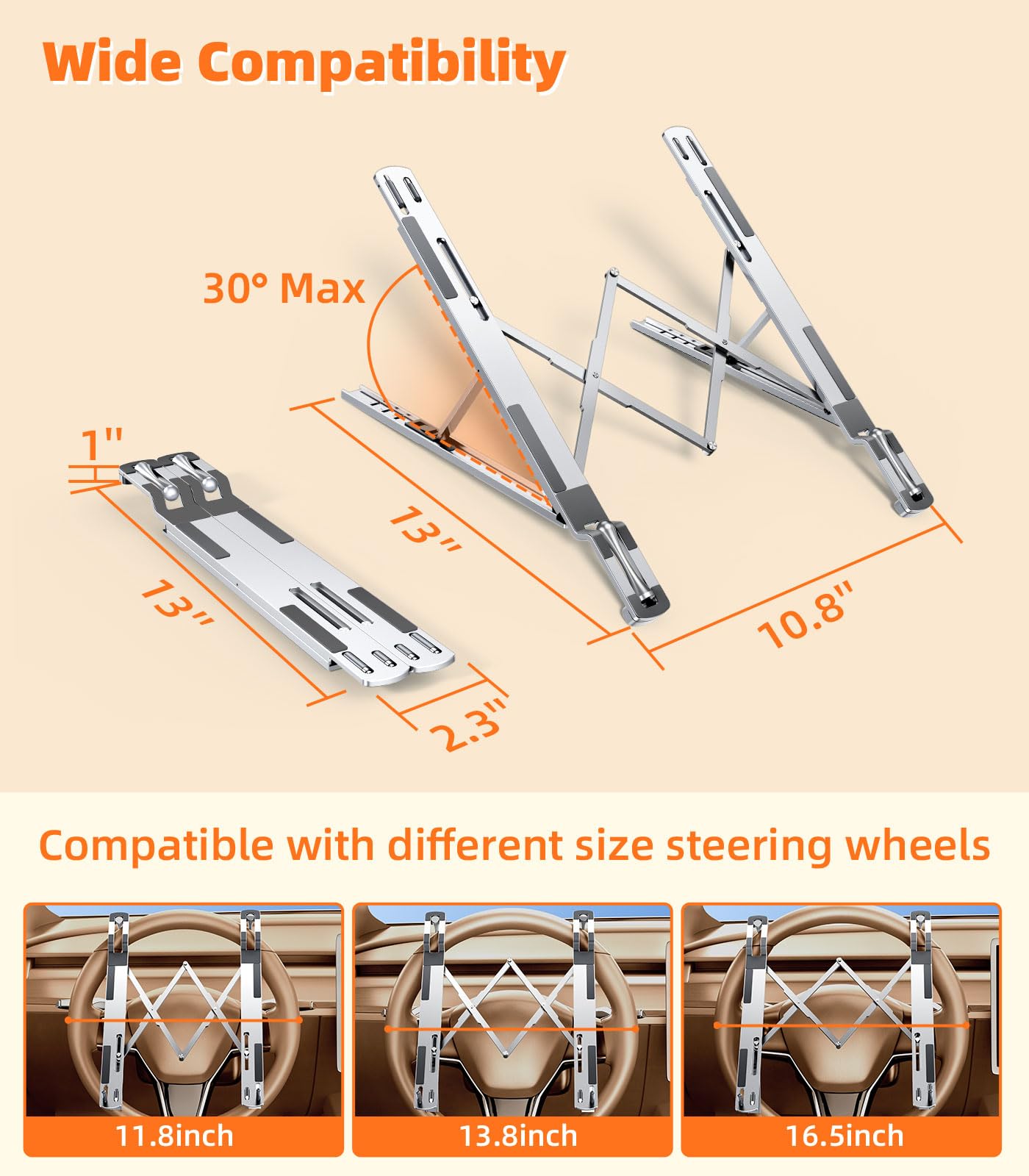 DICMKY wide compatibility fits most cars and supports laptops.