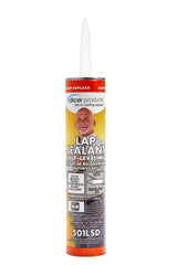 Dicor 501LSD-1 self leveling lap sealant on RV roof edge for a watertight seal