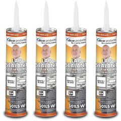 Dicor 501LSW-1 self-leveling lap sealant seals roof edges and vents for moisture protection.