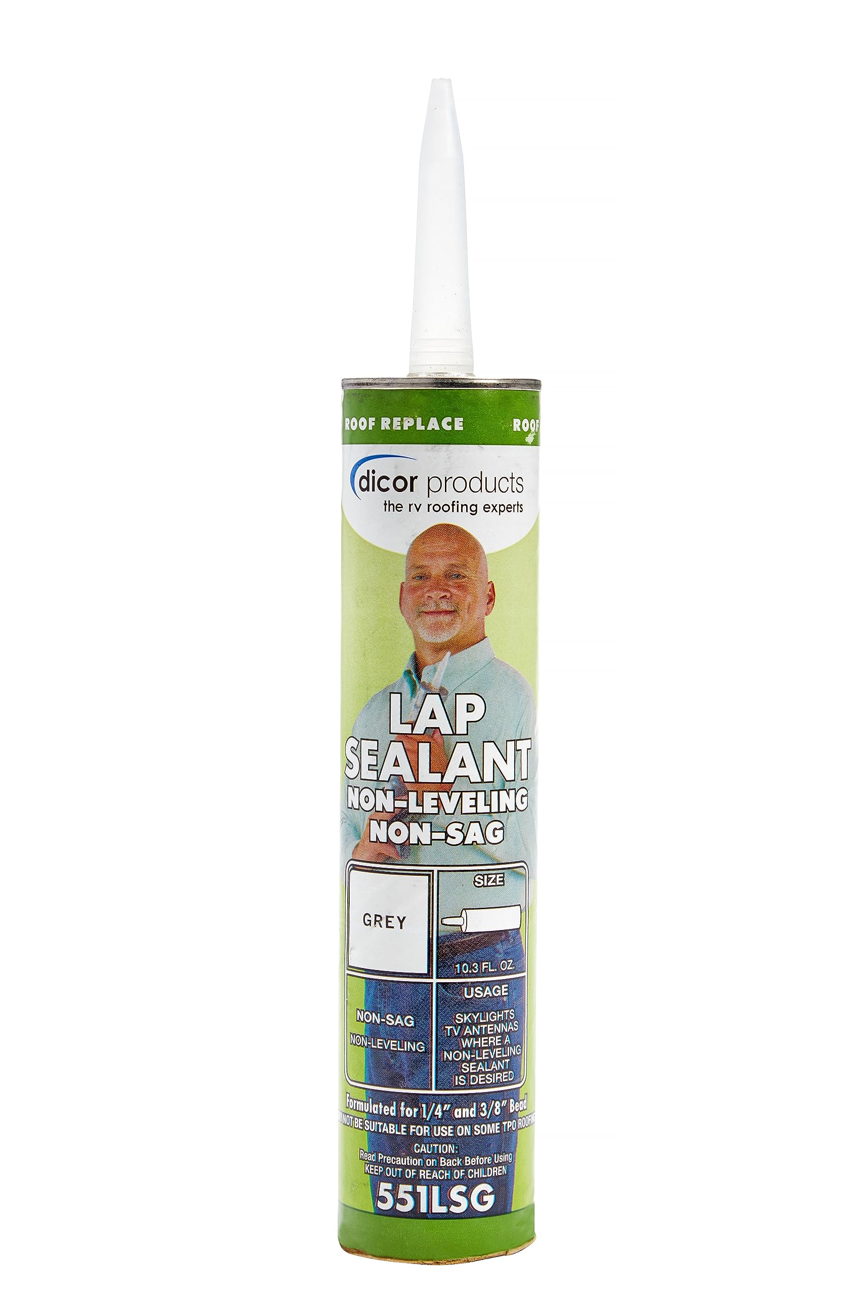 Dicor 551LSG-1 HAPS-Free bottle for watertight roof edge sealing.