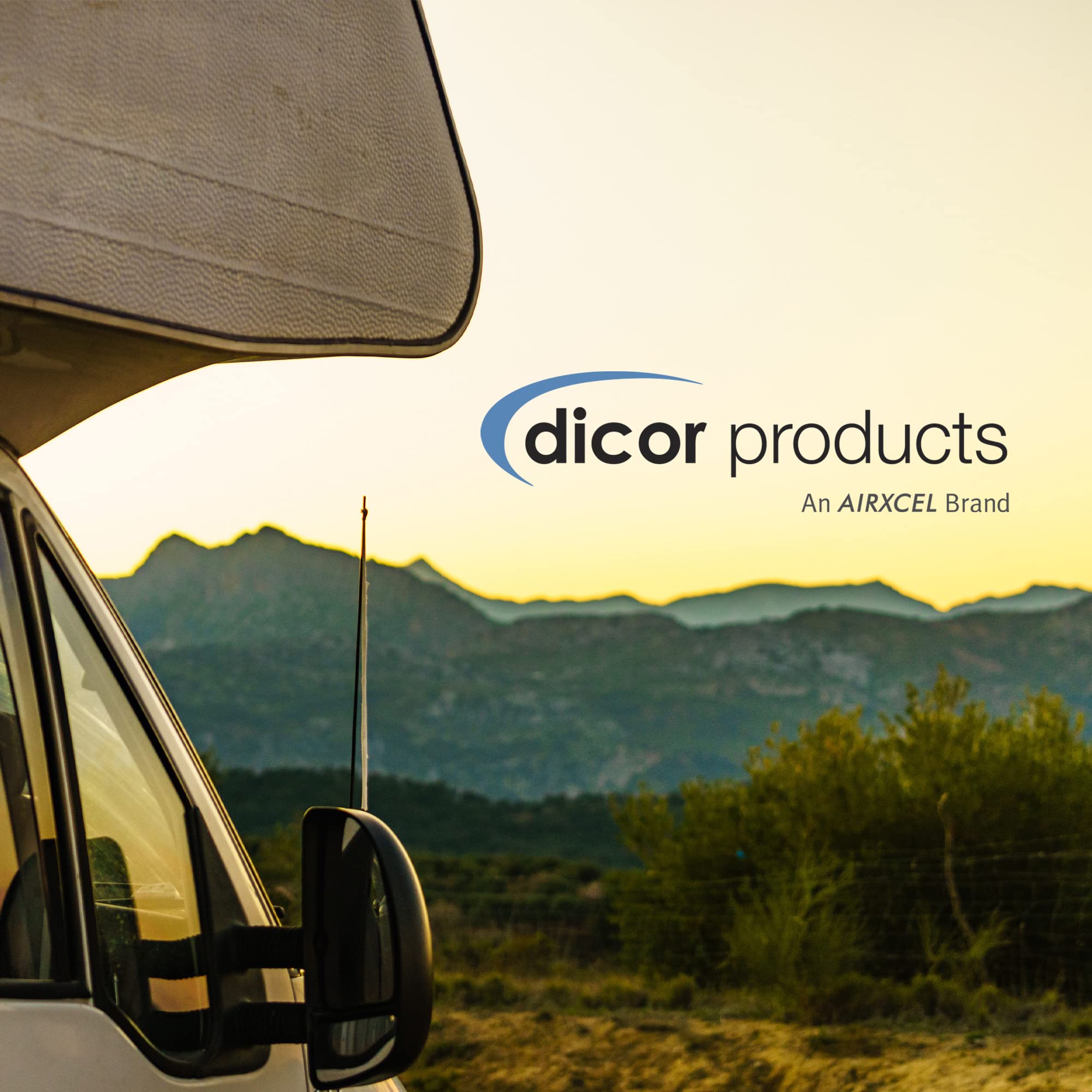 Dicor 501LSW-1 sealant around vents and pipes for sealed connections.