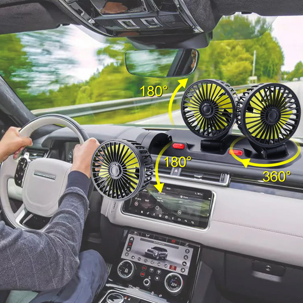 Dicross 360-degree rotation car fan directs air exactly where needed.