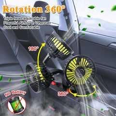 Dicross cigarette lighter plug car fan is simple to power on the road.