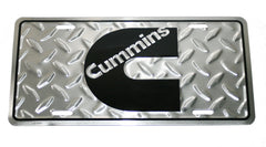 Diesel Power Plus Cummins diamond plate license, embossed for rugged truck styling