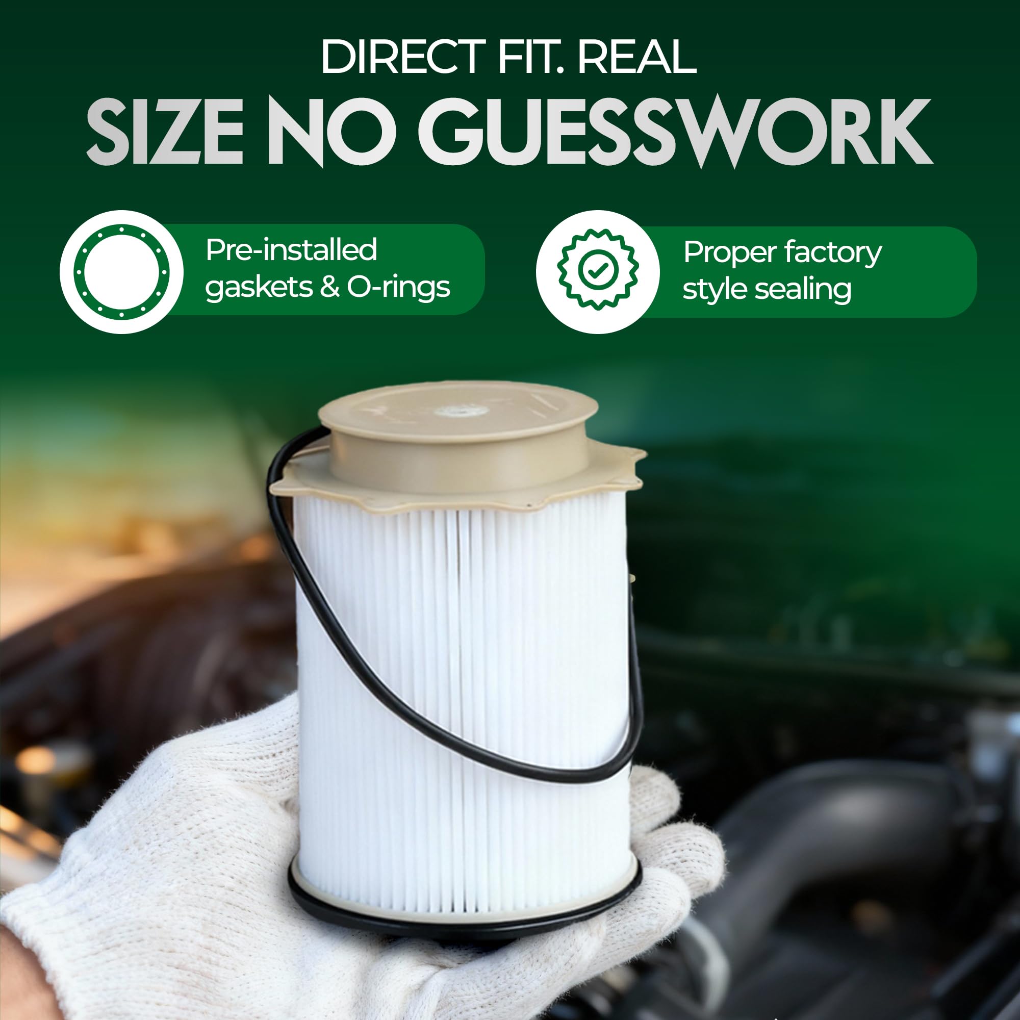 Diesly 3-micron filtration rating protects the diesel system.