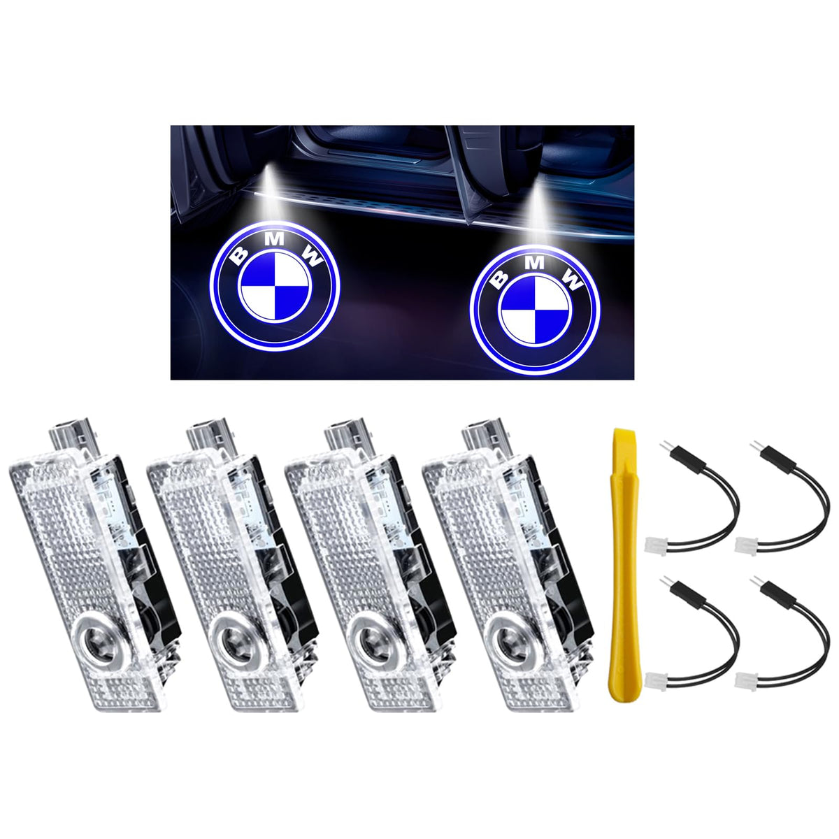 Dieyi BMW door light logo projector pair enhances entry with premium welcome signature.