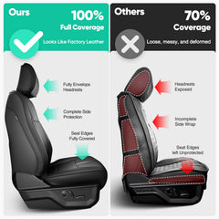 DiffCar F-150 handmade faux leather front-seat cover adds luxury.