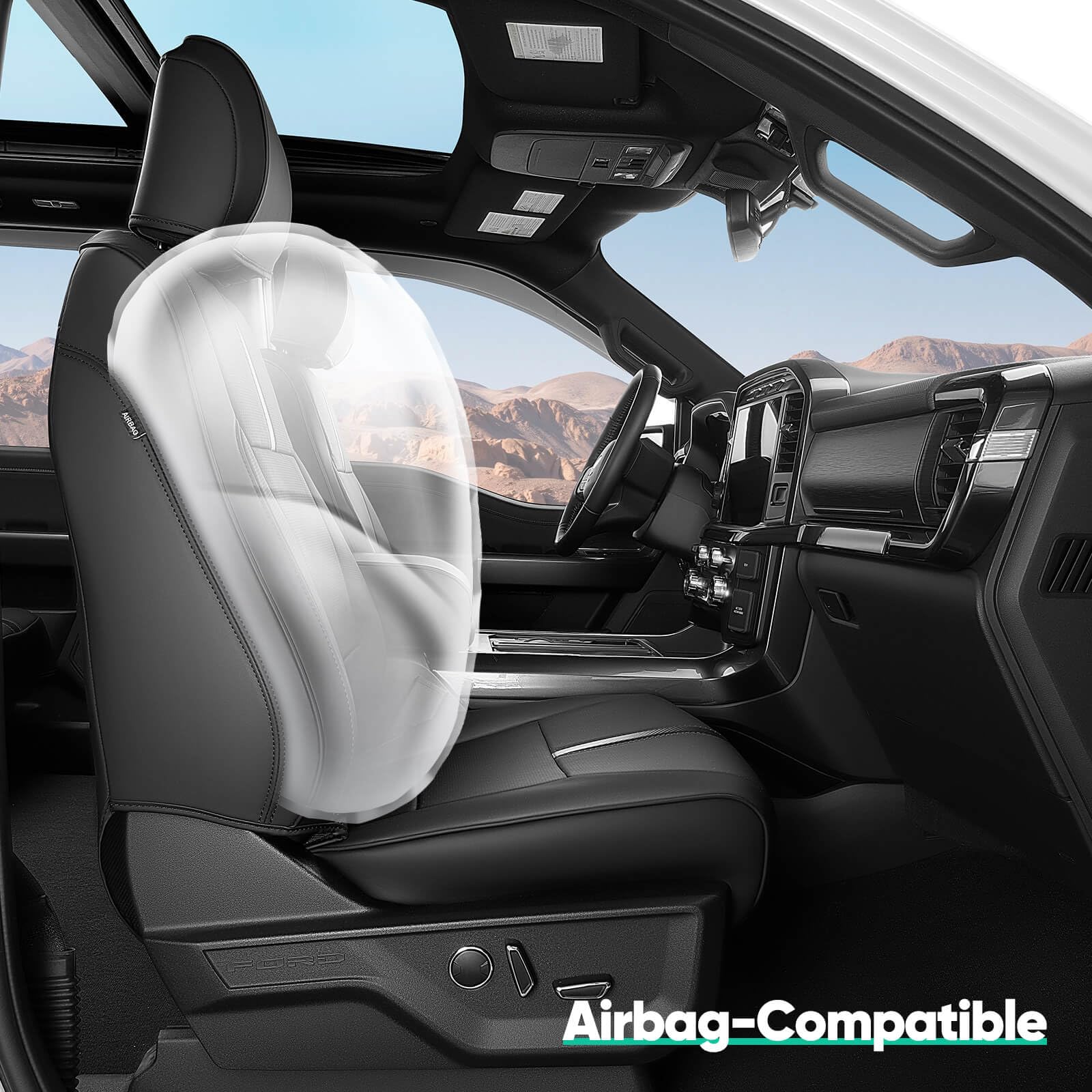DiffCar F-150 seat cover resists fading and keeps upholstery looking fresh.