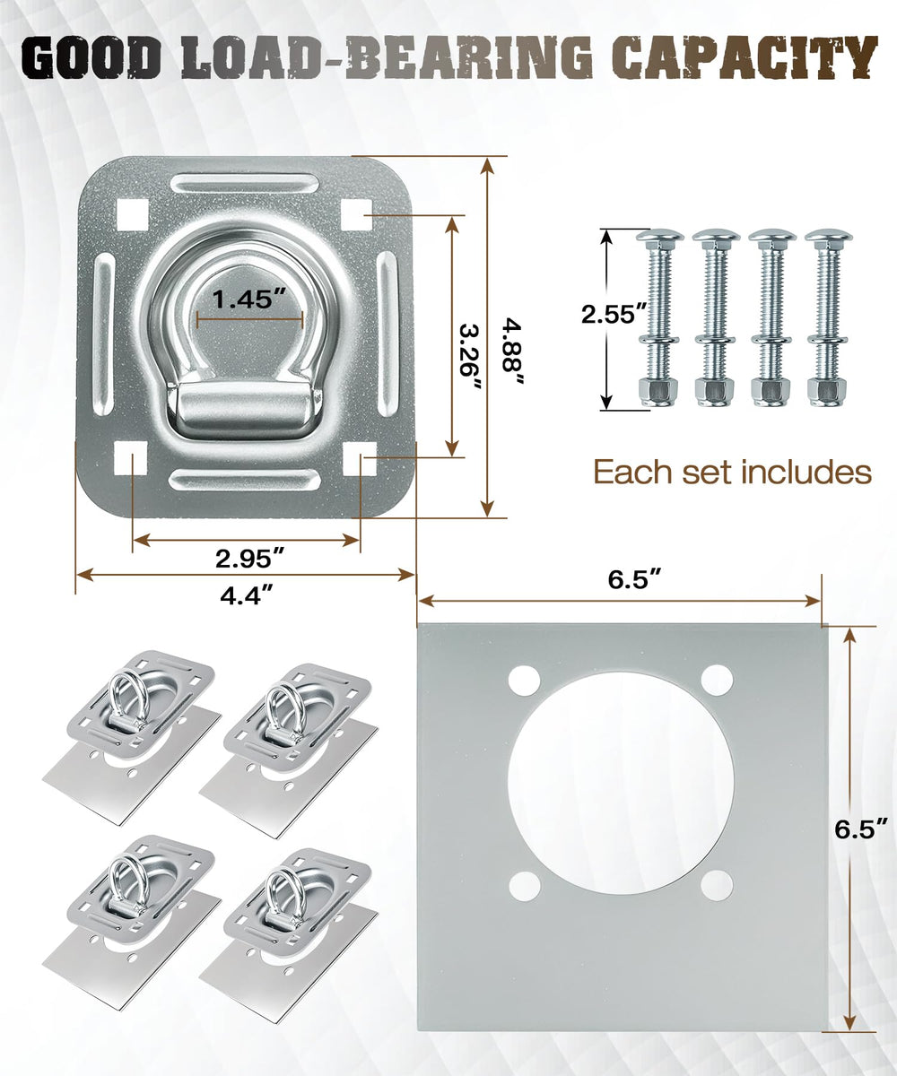 Digank 6.45-inch backing plate for strong trailer mounting.