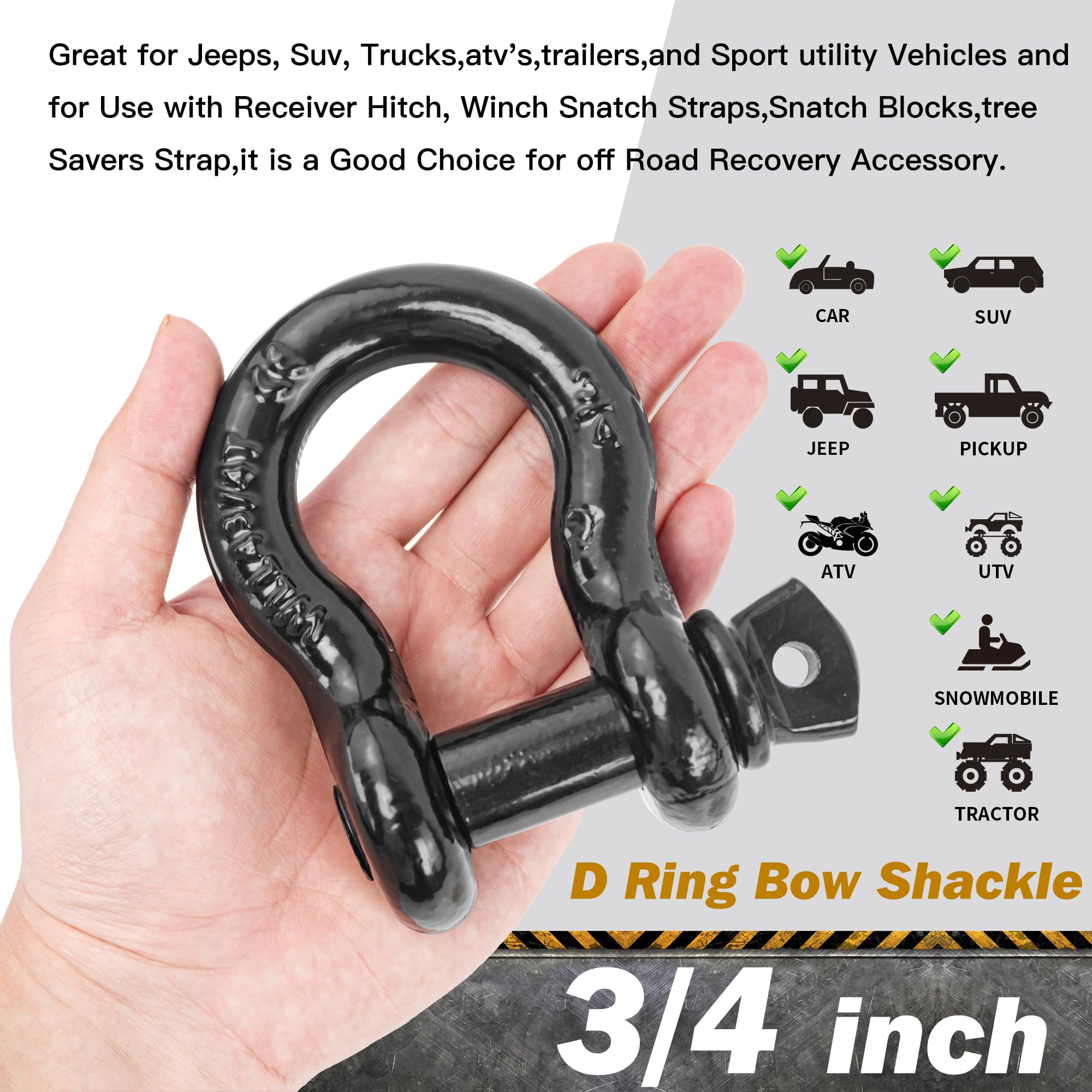 Digank 7-8 inch screw pin close-up for strong towing