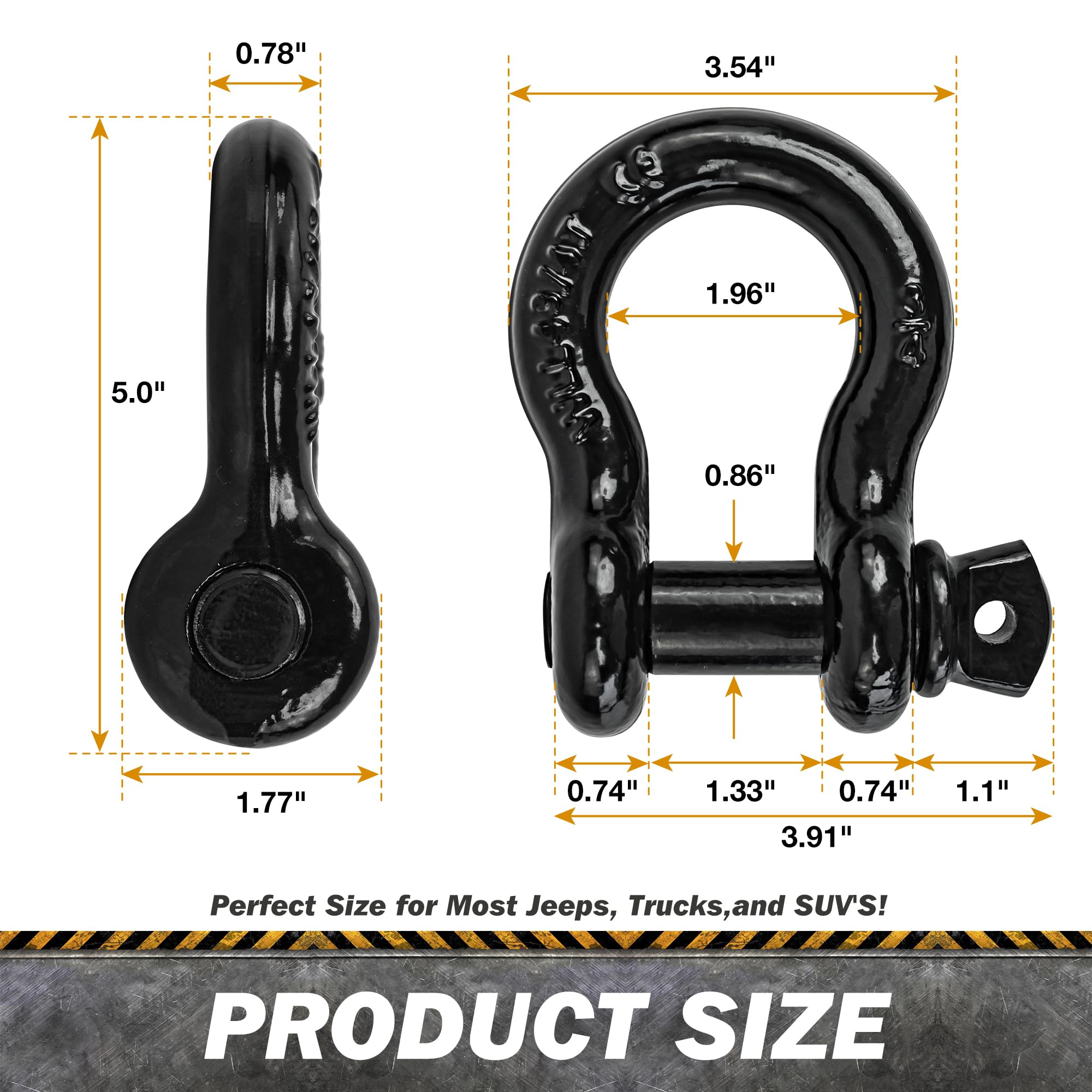 Digank plated and powder-coated shackle showing corrosion resistance