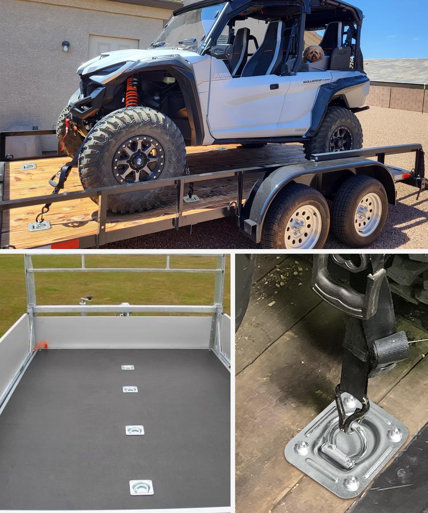 Digank heavy-duty D-ring usage for securing cargo on trucks.