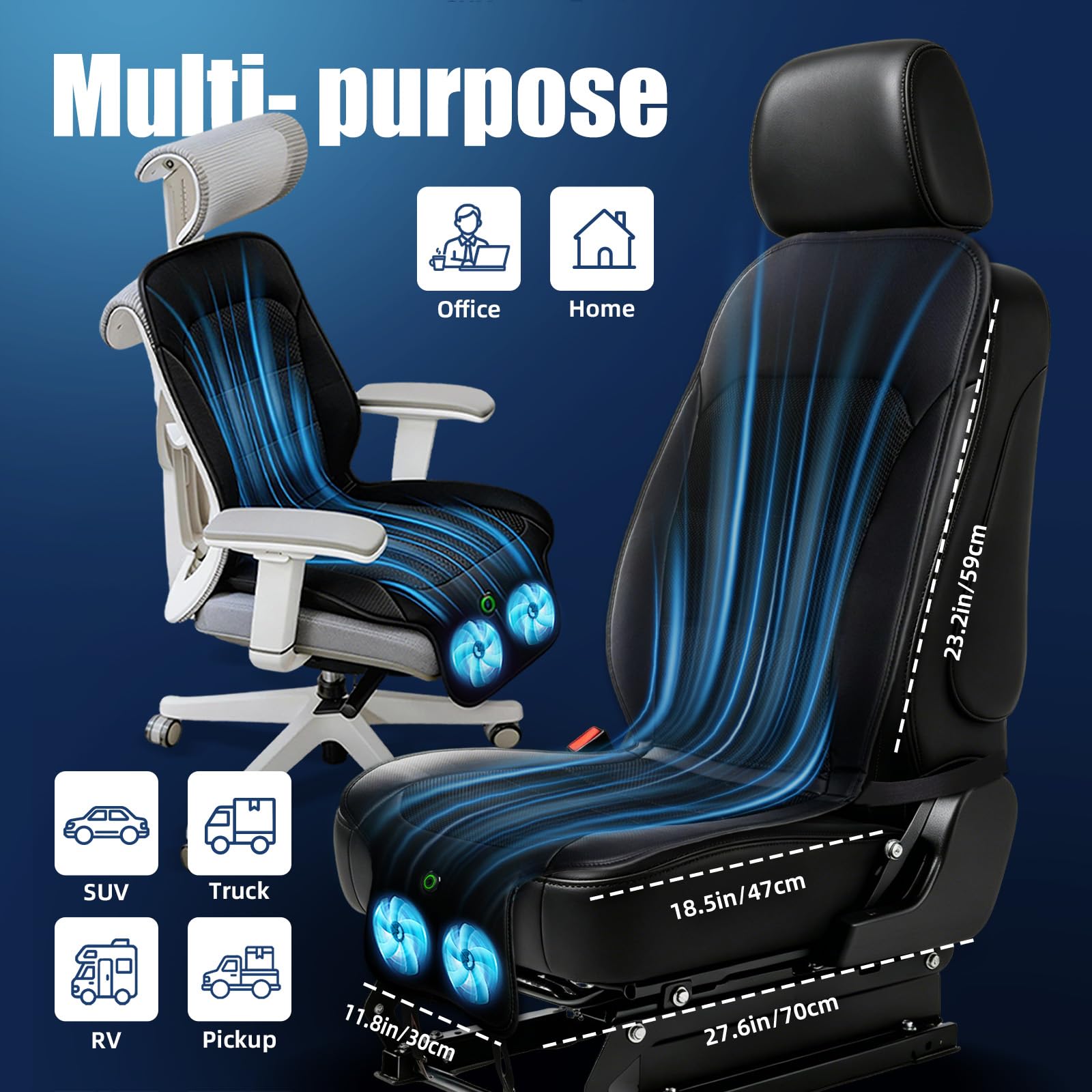 DiHTing office-to-car use transition for versatile cooling comfort.
