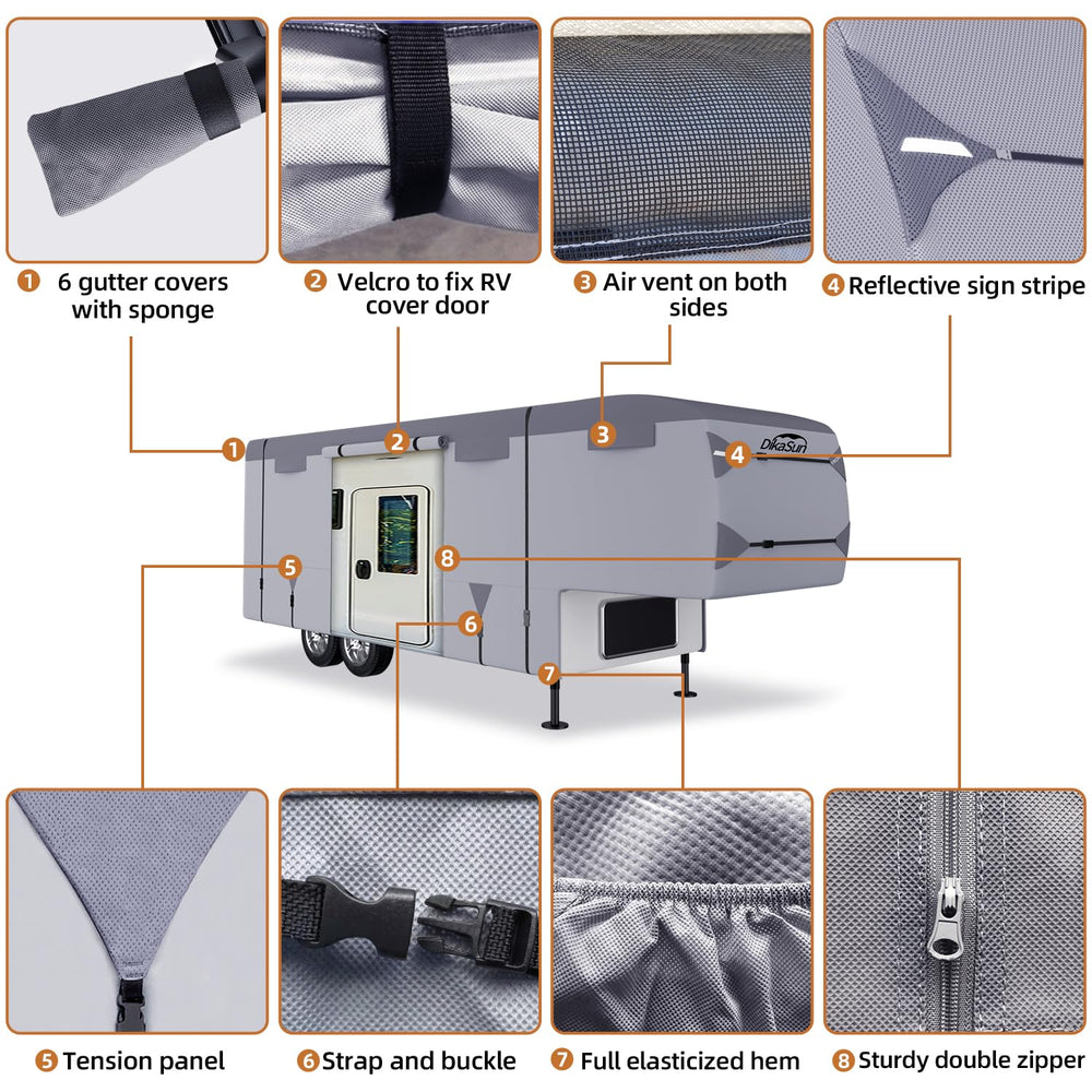 DikaSun included storage bag and accessories help keep your RV organized.