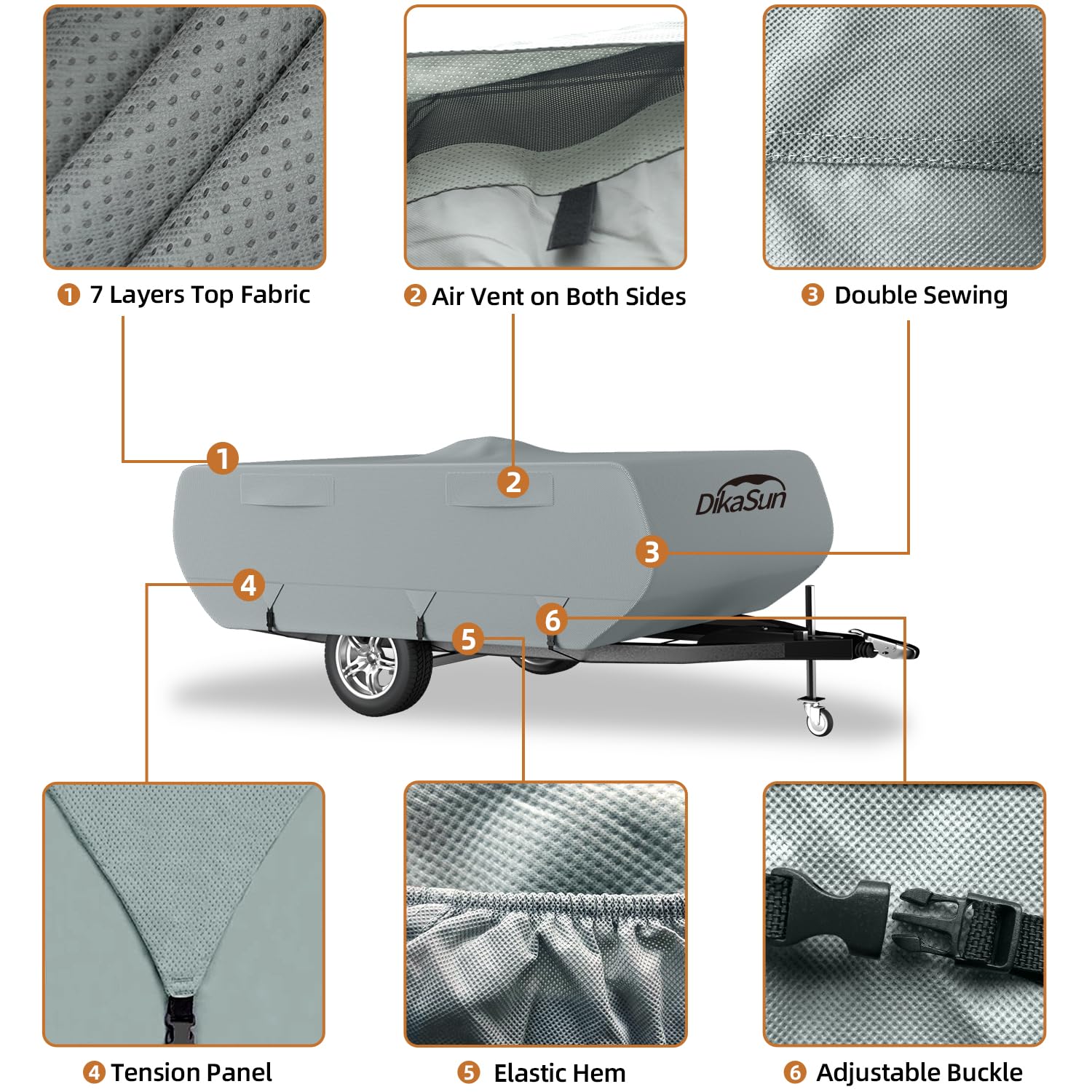 DikaSun waterproof belt and buckle ensure a secure fit