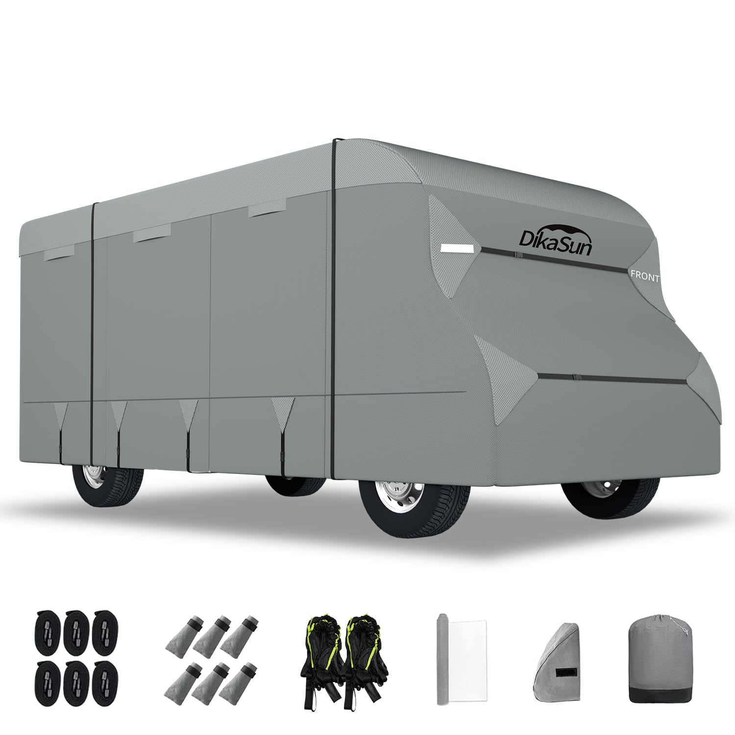 DikaSun Class C motorhome cover top material 6 layers protects the RV from sun and rain