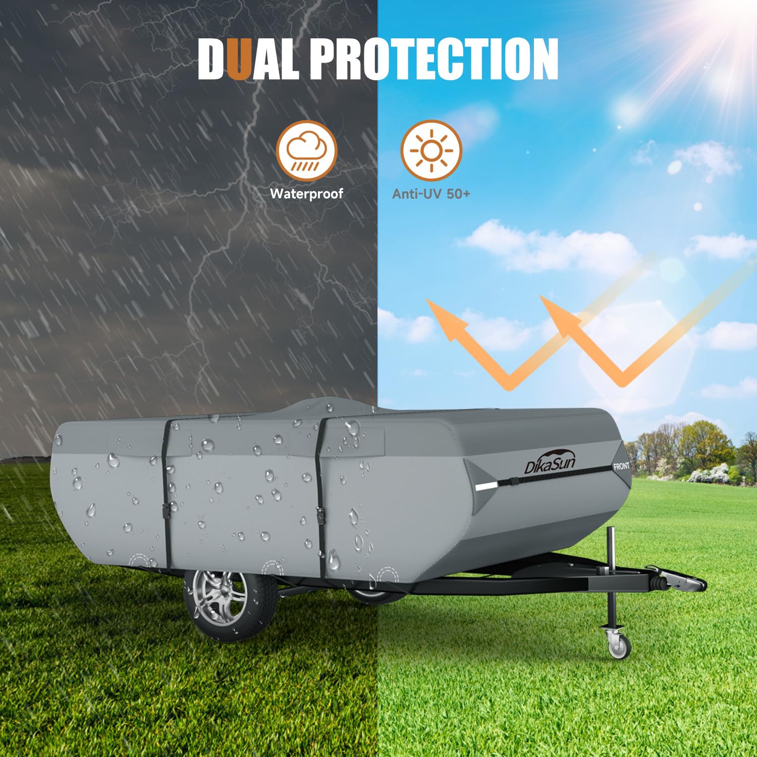 DikaSun folding action shows quick setup and portable storage