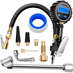 DIKTALK digital tire gauge with LED display provides precise readings for cars and trucks.