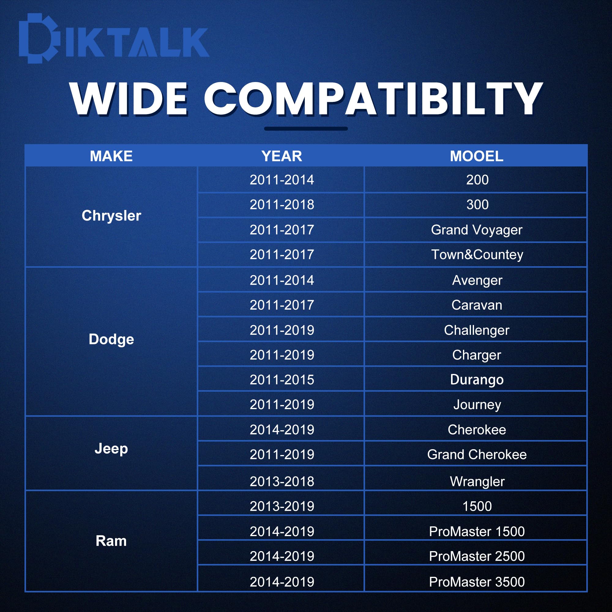 DikTalk left cam phaser lock secures cam timing during maintenance.