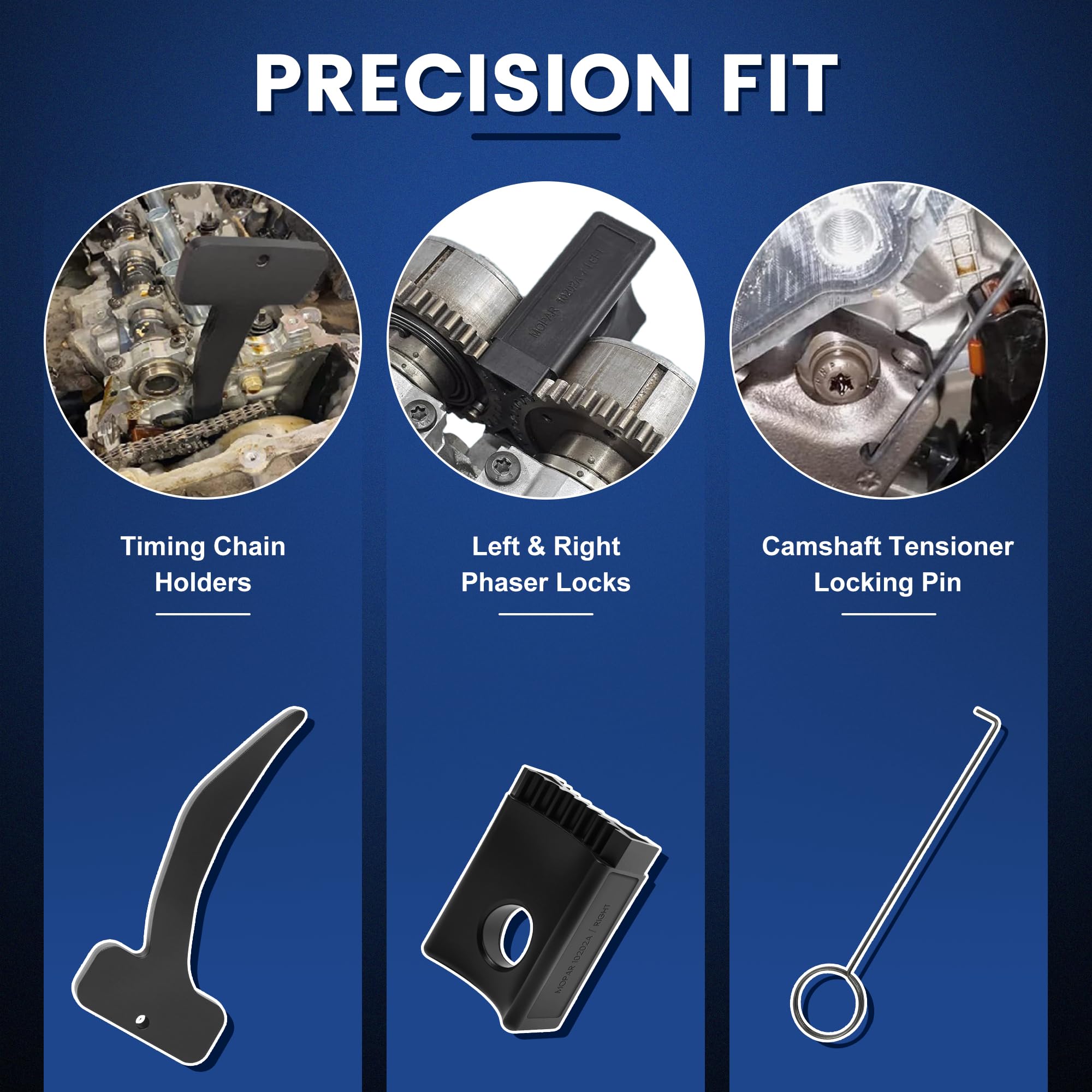 DikTalk tensioner locking pin enables safe chain tension work.
