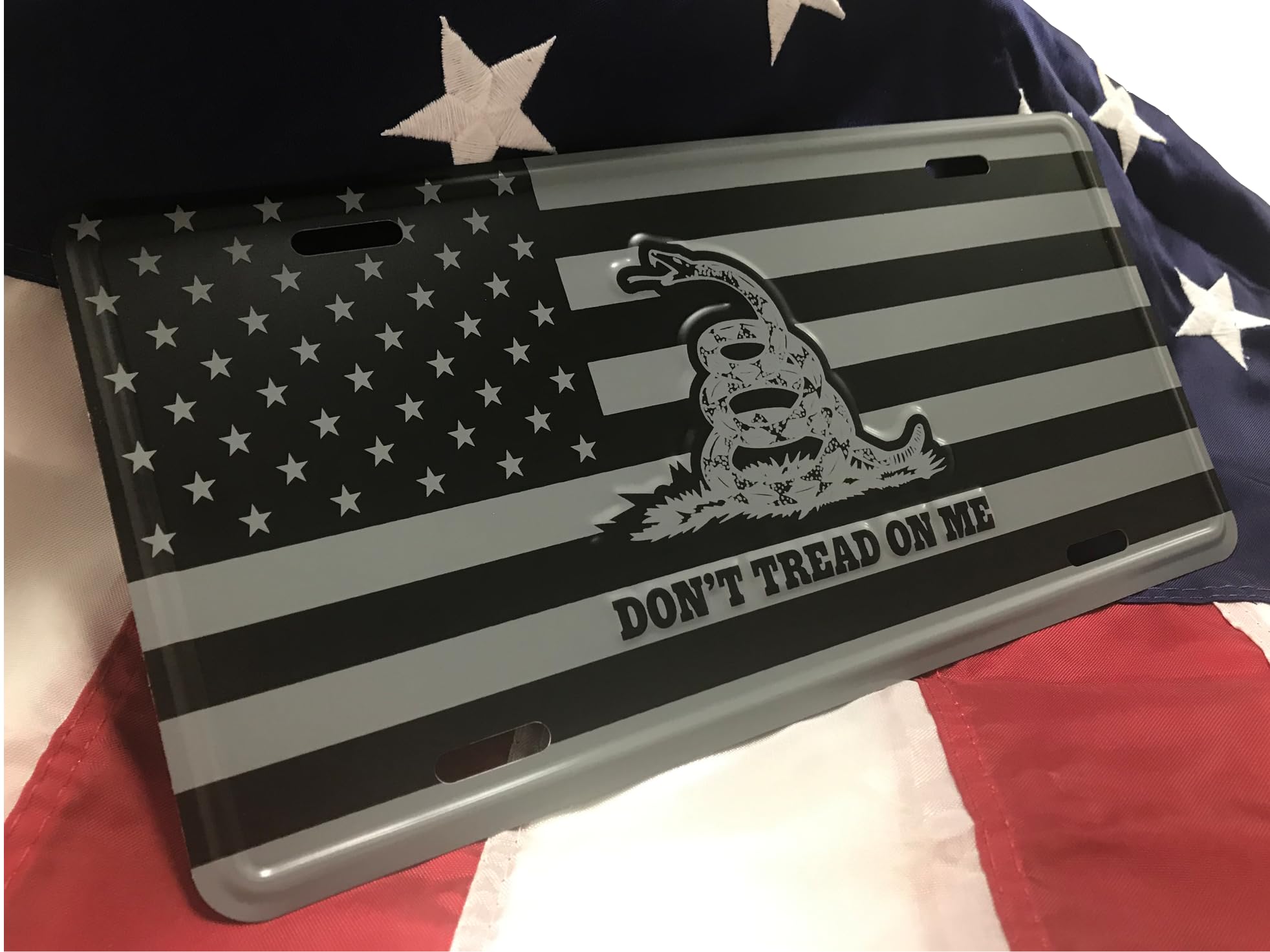 DillenCo license plate ready for easy installation on standard mounts