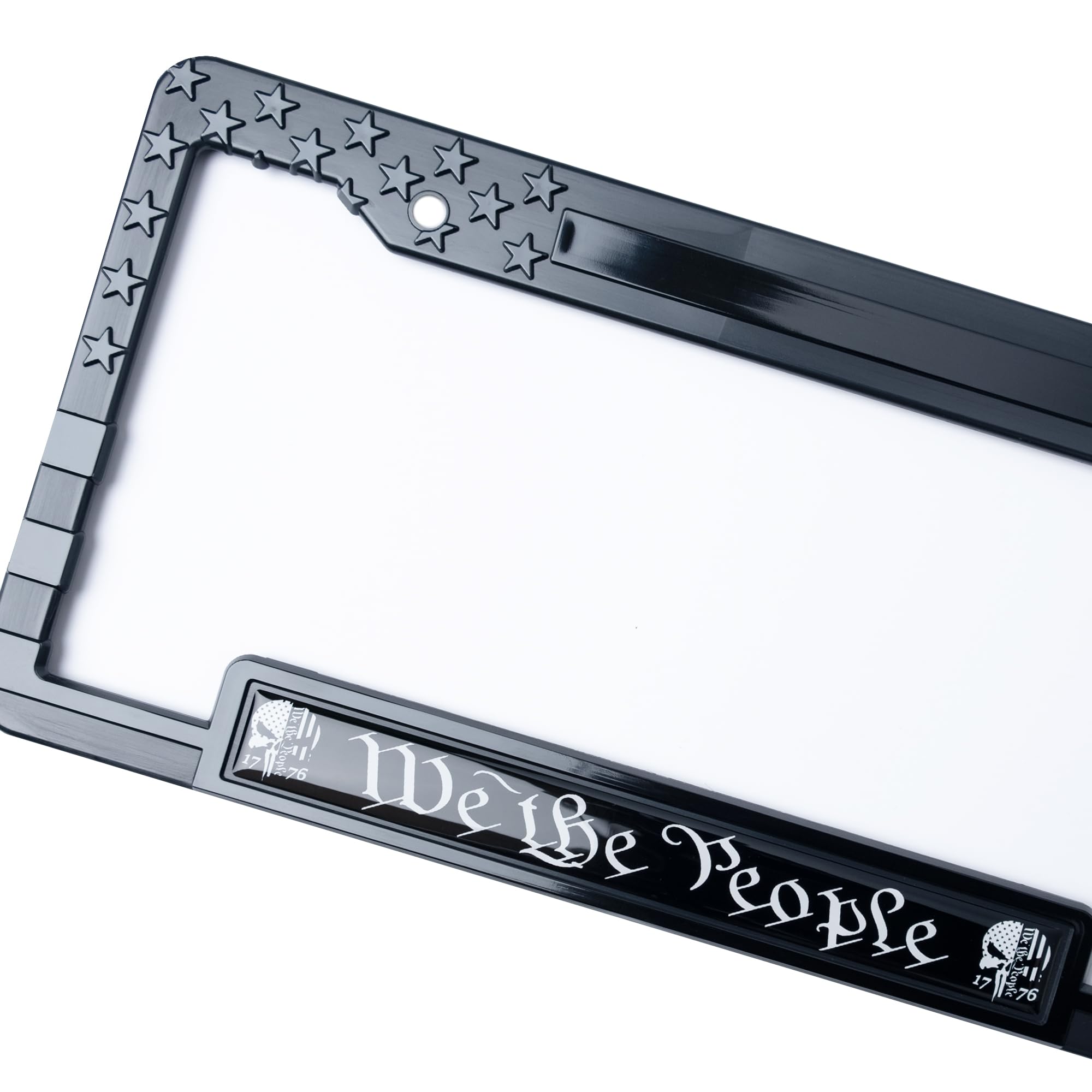 DillenCo We The People plate with standard 12x6 dimensions for easy fit