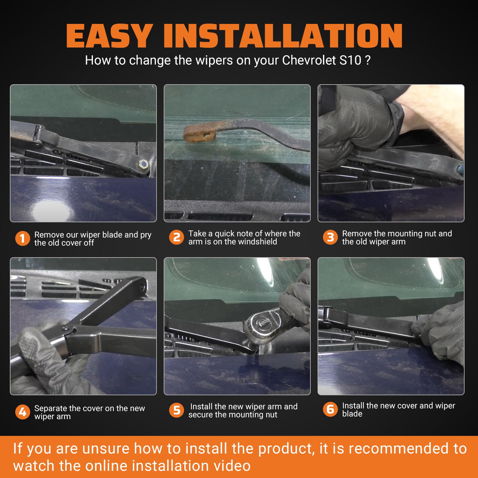 Dilomber S10 wiper arm set ensures confident driving in rain.