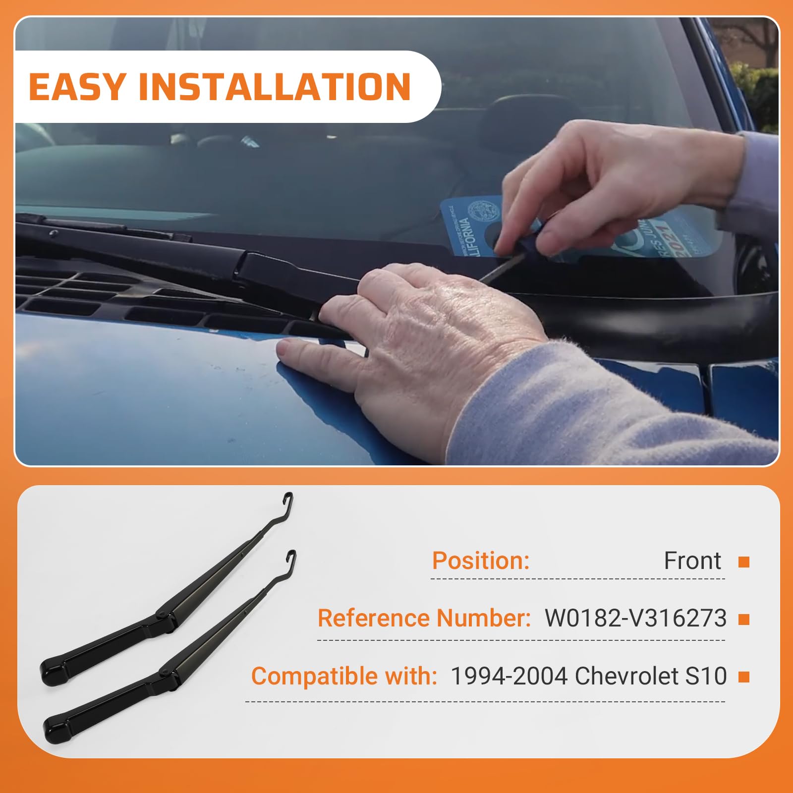 Dilomber S10 wiper arm with reference W0182-V316273 for traceability.